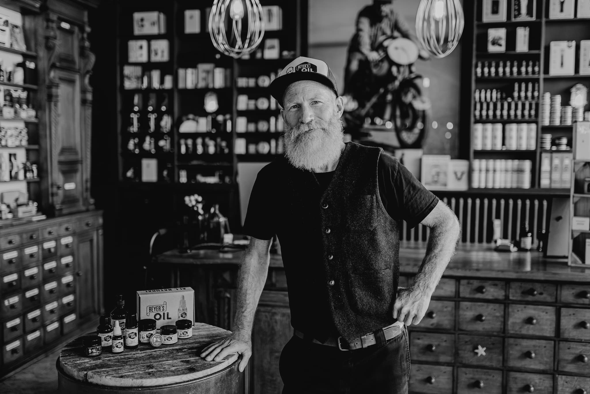 Bastian Beyer Beyer's Oil Produkte im Barbershop